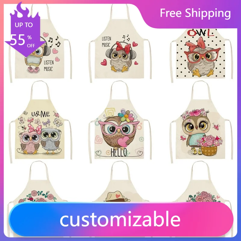 

Cartoon Parrot Kitchen Apron Sleeveless Apron Aprons for Woman Apron for Men Cooking Accessories Linen Apron Custom Apron Waist