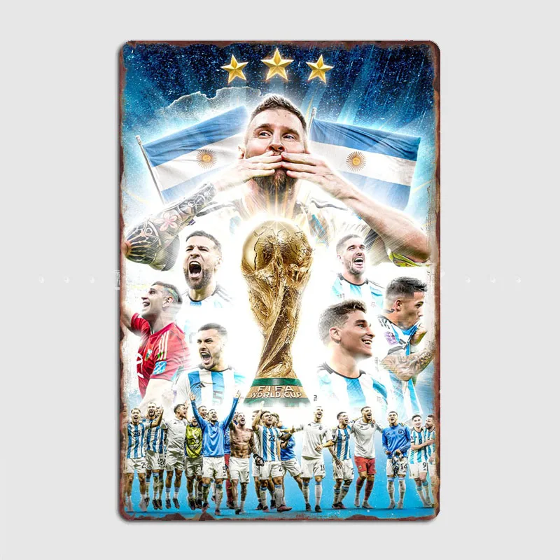 Металлический плакат Король футбола Постер для клуба дома бара пещера