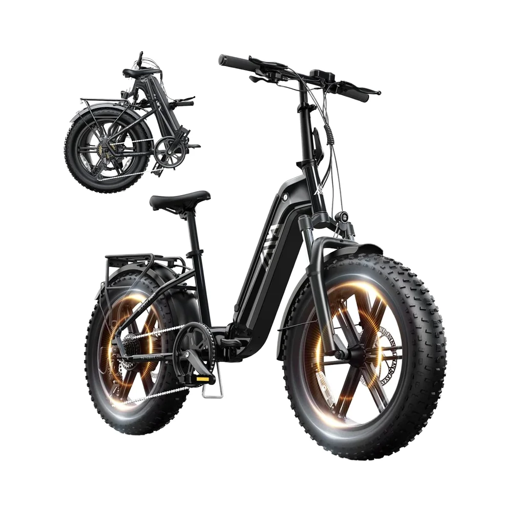 Фото Электрический горный велосипед TST Buddy Pro 1200W со складной рамой: 48V 720Wh, съемный аккумулятор №1