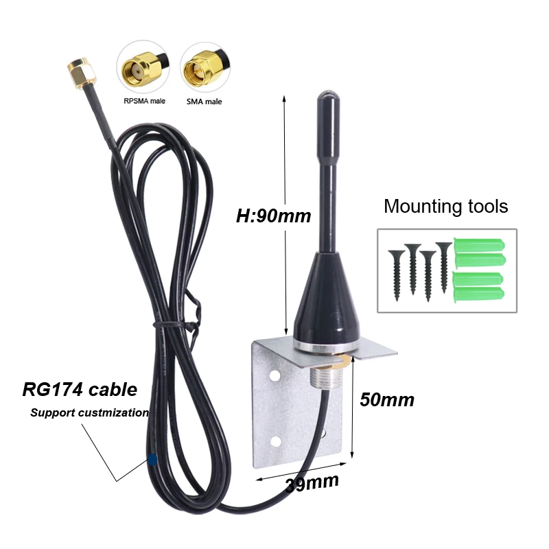 Wall Mount 2.4G WiFi Omni External Aerial 12dbi Indoor / Outdoor Pure Copper Antenna Woth Bracket