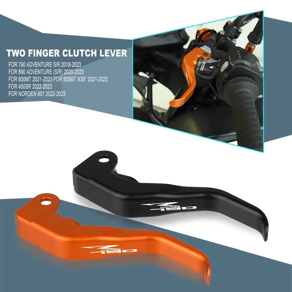 

2023 New Design Motorcycle Two Finger Shorty Stunt Clutch Lever 790 ADV For 790 Adventure S/R 2018 2019 2020 2021 2022 2023