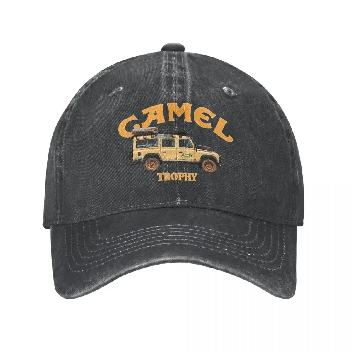 

Camel Trophy Logo Spring Summer Cap Men Women Ponytail Baseball Cap Vintage Hat Denim Outdoor Casquette