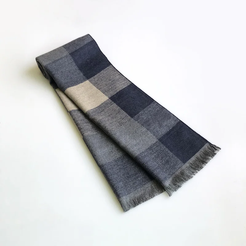 

2023 Classical Men's Winter Plaid Scarf Windproof Warm Cotton Sawls Scarves Soft Casual Scarves Man Business Scarf