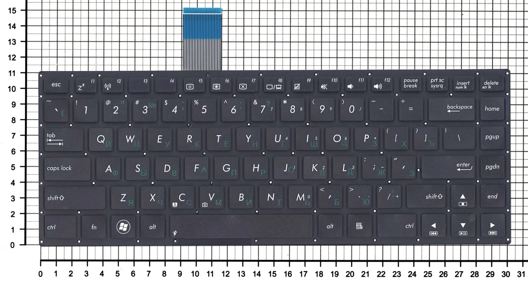Клавиатура для Asus K46 K46CA K46CB Series p/n: OKNBO-410US00 MP-12F33US-920 MP-12F33K0-920W русская черная |