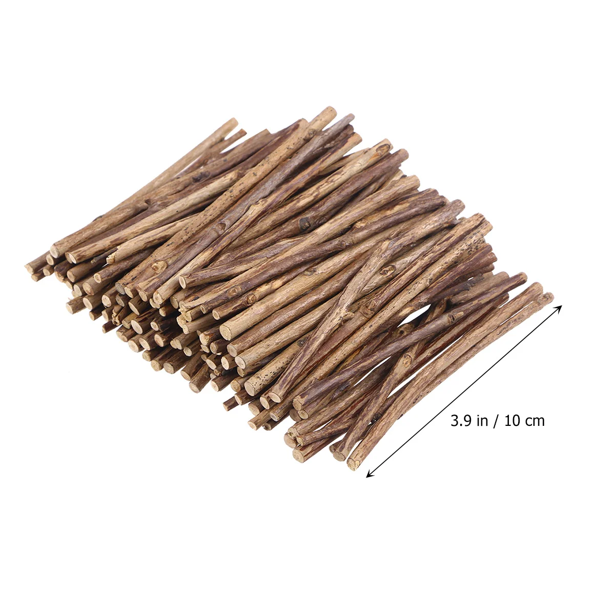 

100pcs 10CM Long 0.3-0.5CM in Diameter Wood Log Sticks for DIY Crafts Photo Props (Wood Color)