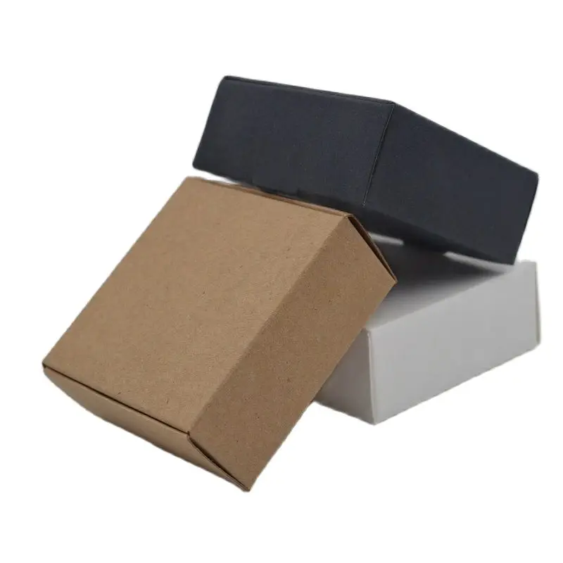 

200Pcs Blank Kraft Paper Packaging Box for Earring Diy Jewelry Display Storage Packing Case Wedding Party Handmade Gift Boxes