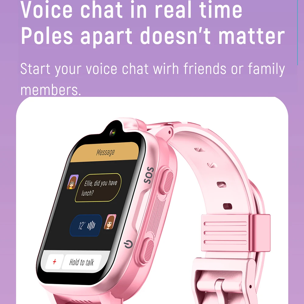 Детские 1 69-дюймовые умные часы GPS-трекер SOS HD видеовызов