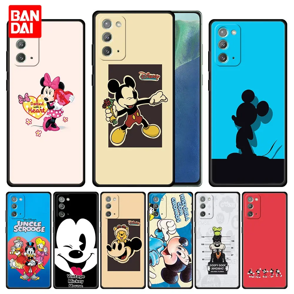

Vintage Mickey Mouse Case for Samsung Galaxy Note 20 10 9 8 S21 S20 FE Plus Ultra Lite 4G 5G Capinha Style Silicone Funda Black