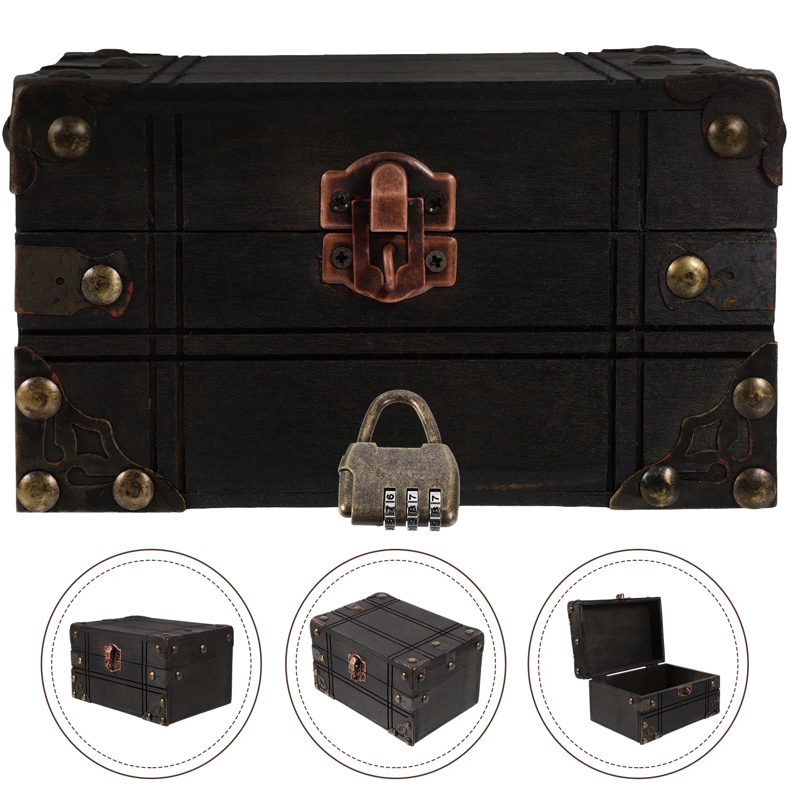 Винтажная шкатулка для драгоценностей ретро-декор деревянный футляр конфет