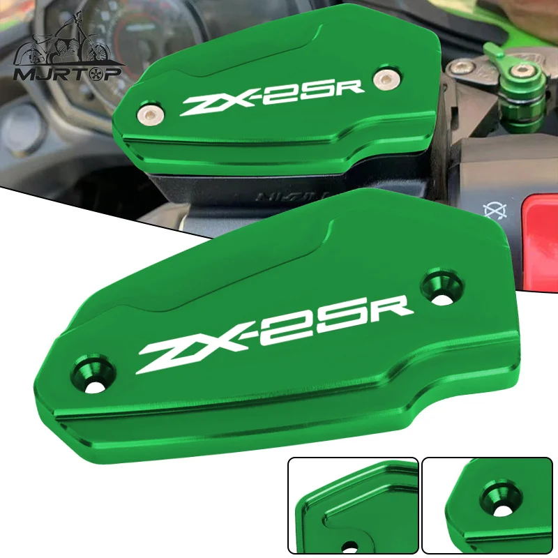 

For Kawasaki NINJA650 NINJA ZX-25R ZX25R Ninja 650 Motorcycle CNC Front Brake Clutch Fluid Reservoir Cover Cap & Oil Tank Cap