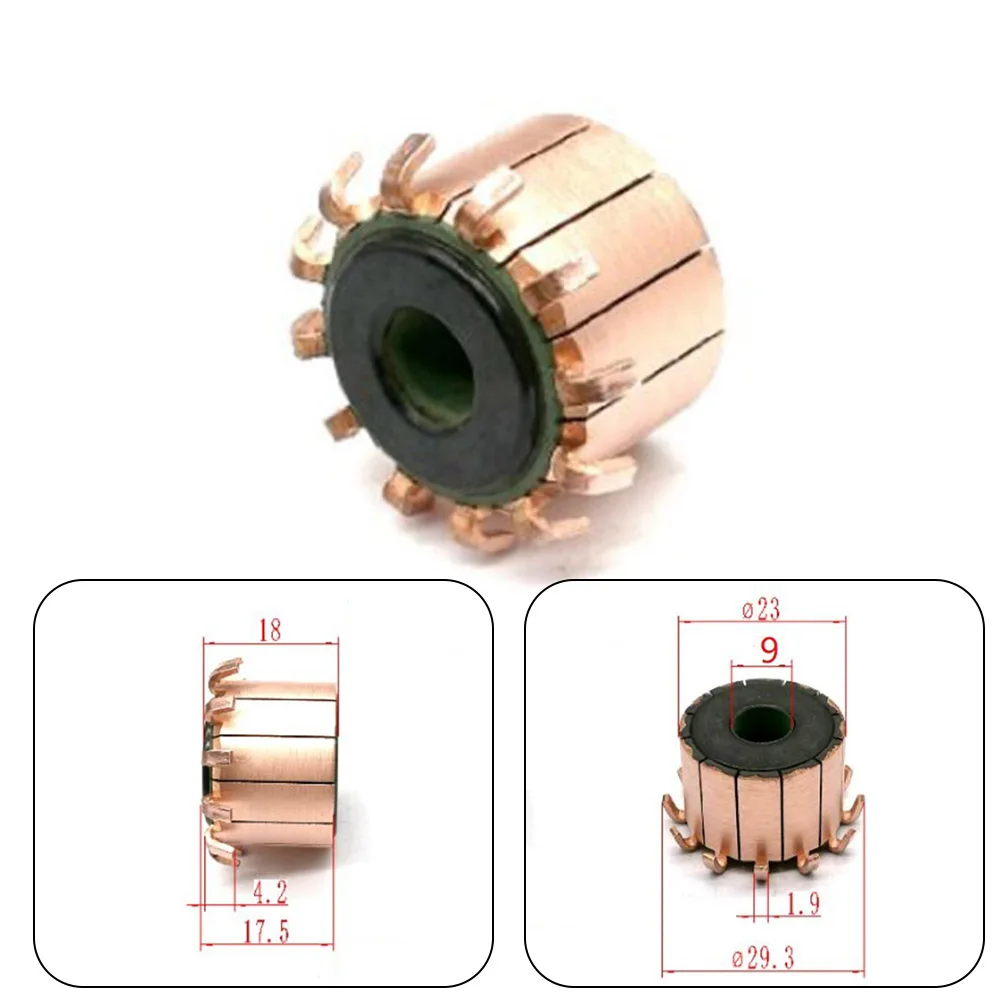 

For DC Motor Commutator 12P Teeth Gear 9*23*17.5(18)mm Electric Motor High Hardness High Tensile Strength High Quality