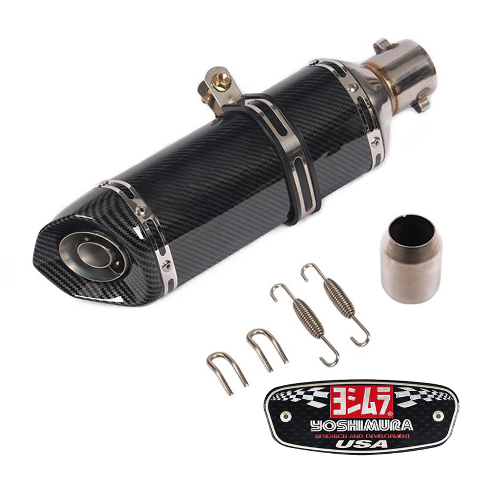 

Motorcycle ID:51mm Stainless Steel 370mm Exhaust Pipe Muffler FOR YAMAHA MT-09 MT09 SR 500 SRX 400 FOR HONDA CBF 600N CB 650R