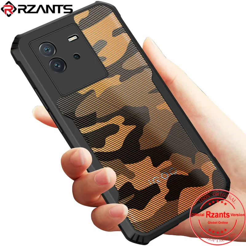 

Rzants For VIVO IQOO Neo 6 Case Hard [Camouflage Beetle] Hybrid Shockproof Slim Crystal Clear Cover