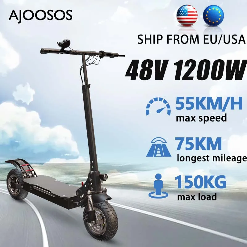 

AJOOSOS New Electric Scooters Adults 55km/h Max Speed E Scooter 20AH Lithium Battery Patinete Elétrico Foldable Scooter Elecric