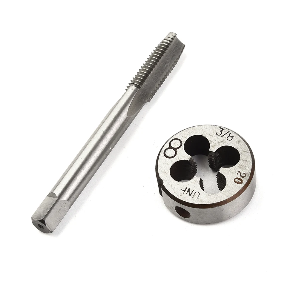 

2pcs HSS 3/8-20 Straight Flute Machine Taps Right Hand Pipe Tap And Die For Processing Iron Steel Copper Aluminum Hand Tools