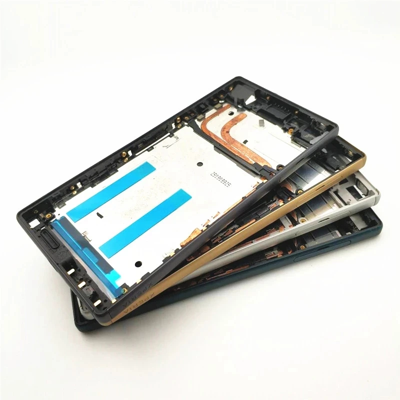 Полный корпус для Xperia Z5 Dual E6653 E6603 E6633 E6683 средняя рамка Передняя Лицевая панель