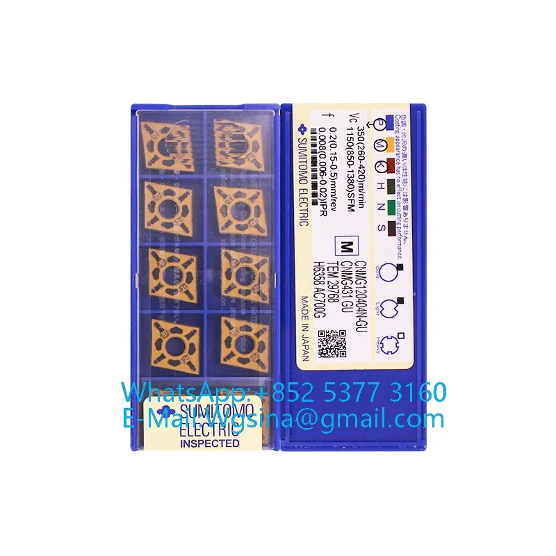 Твердосплавные токарные пластины CNMG1204 04 08 12, CNMG1606 12, CNMG1906 12 N-EX EG SU MU GU AC5105S AC510U AC520U AC530U, 10 шт., 100% оригинал (art.: 3920da4ab16eb) - 3920da4ab16eb