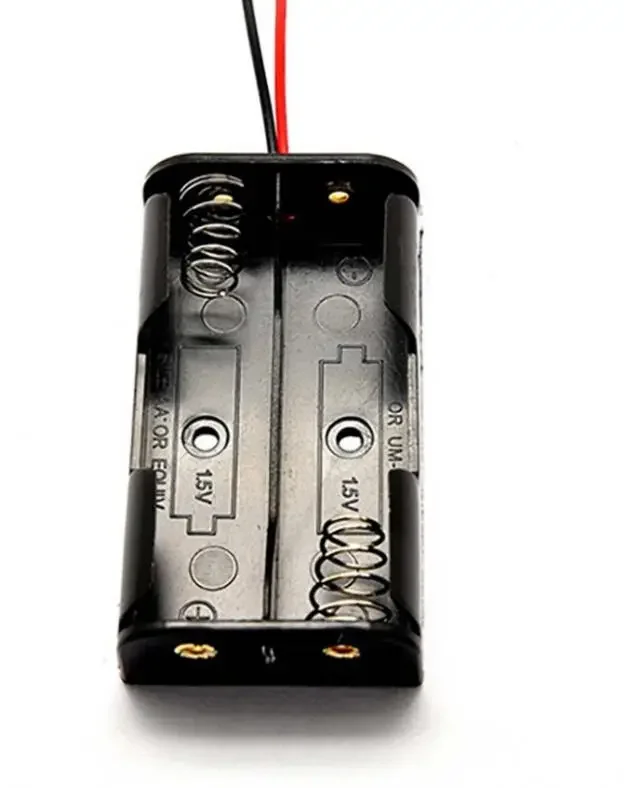 

2 шт., держатель для батареек AA 1,5 в, розетка для батареек AA UM3 с длинным проводом 150 мм, с крышкой переключателя, с портом постоянного тока