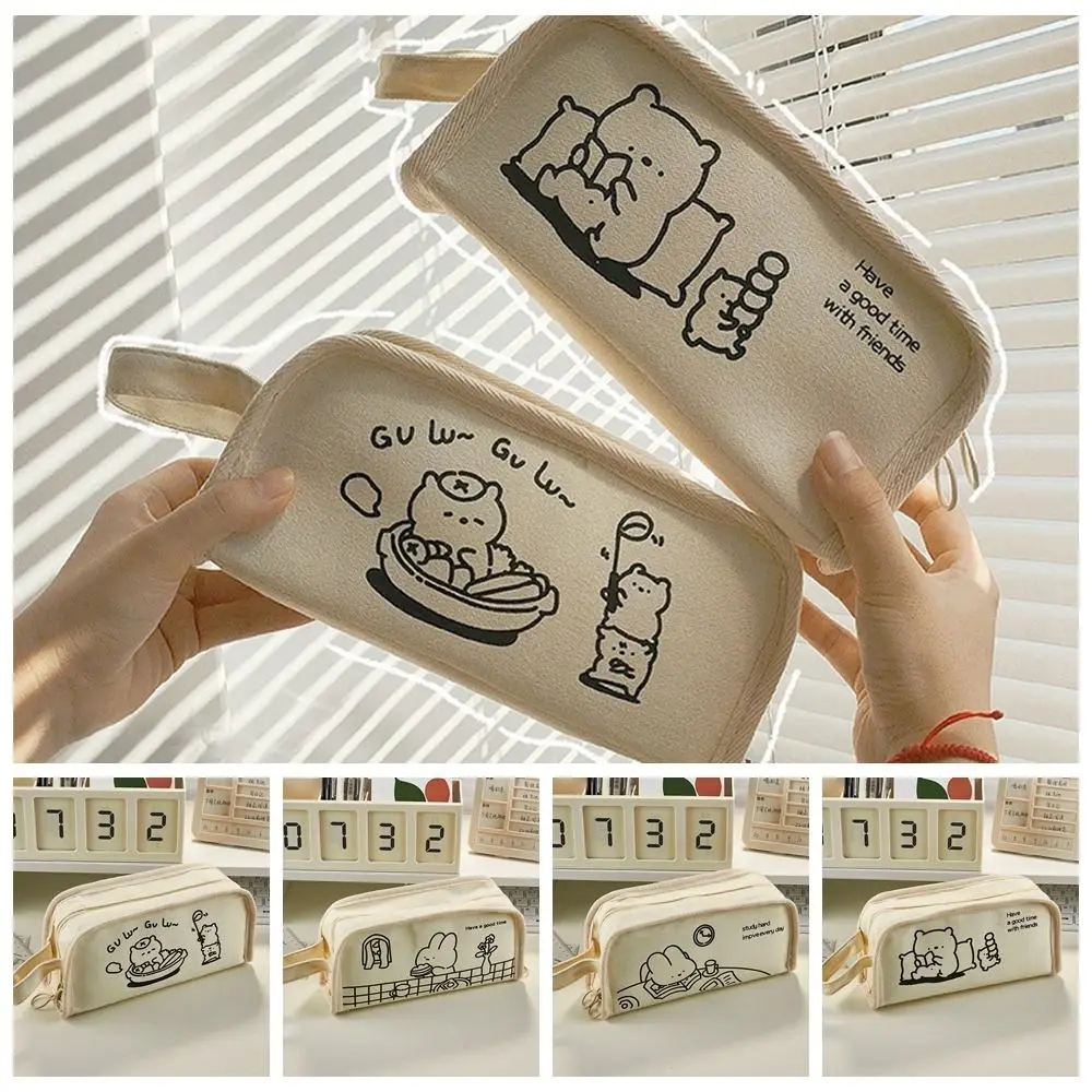 

Pencil Case Large Capacity Bag Kawaii Pen Box Organizer Korean Multifunction Pouch School Supplies Office Accessories Stationery