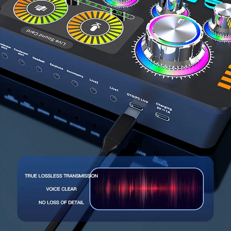 Звуковая карта в реальном времени, звуковая карта для студийной записи, Bluetooth микрофон, миксер, звуковая карта для прямой трансляции, звуковая карта караоке микшер Home (art.: 3920c123784e3) - 3920c123784e3