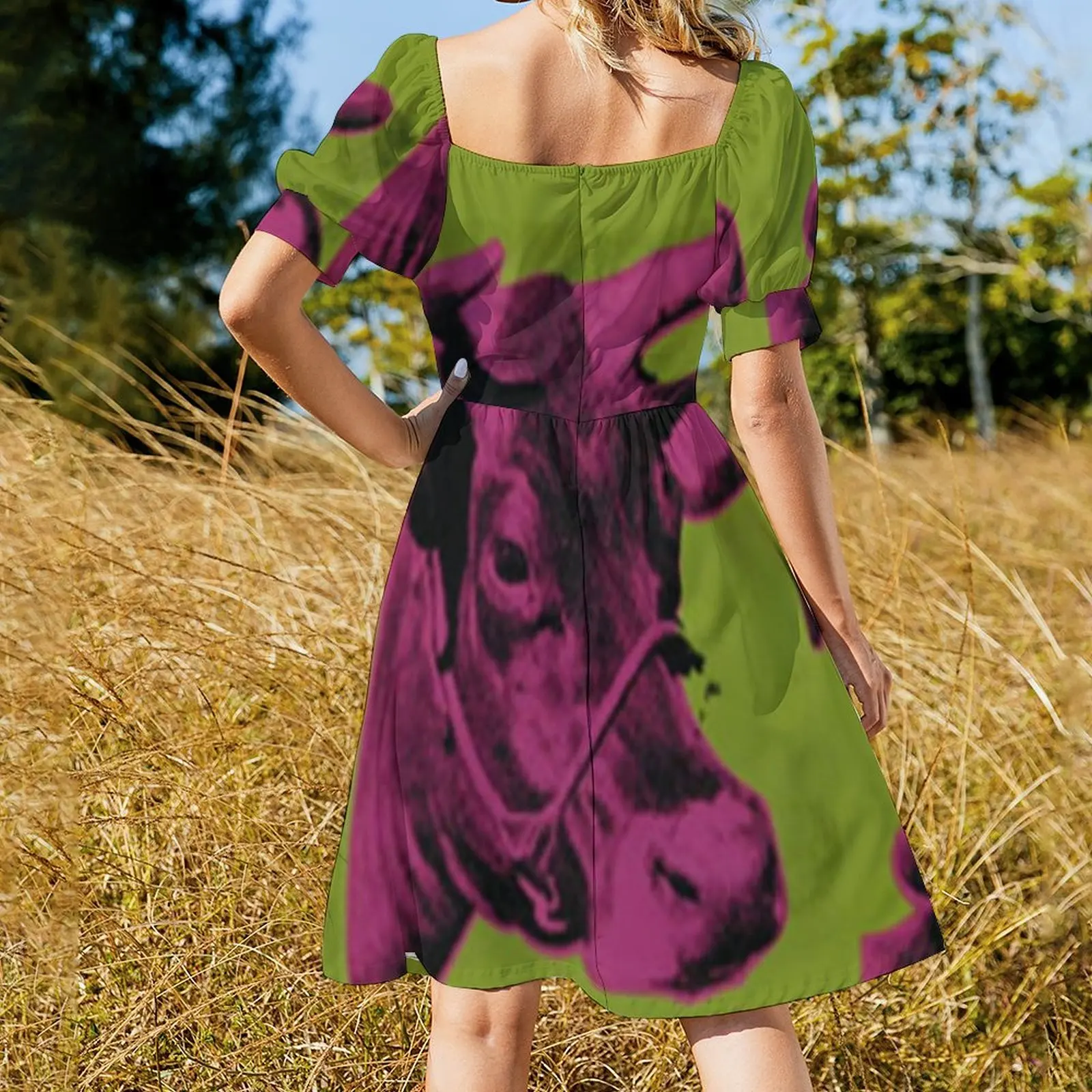 andy warhol цифровая живопись на продажу платье с короткими рукавами женская одежда