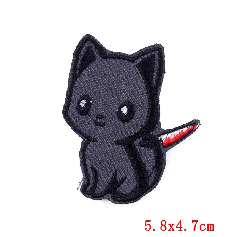 Iron On Patches for Clothes Kirki Clothing Stickers Fabric Sewing Embroidered Patch Thermal Adhesive Applique Fusible Badges