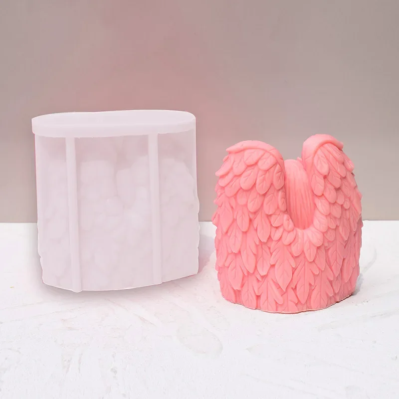 DIY ангел для матери и ребенка силиконовая форма свечей рождественские крылья