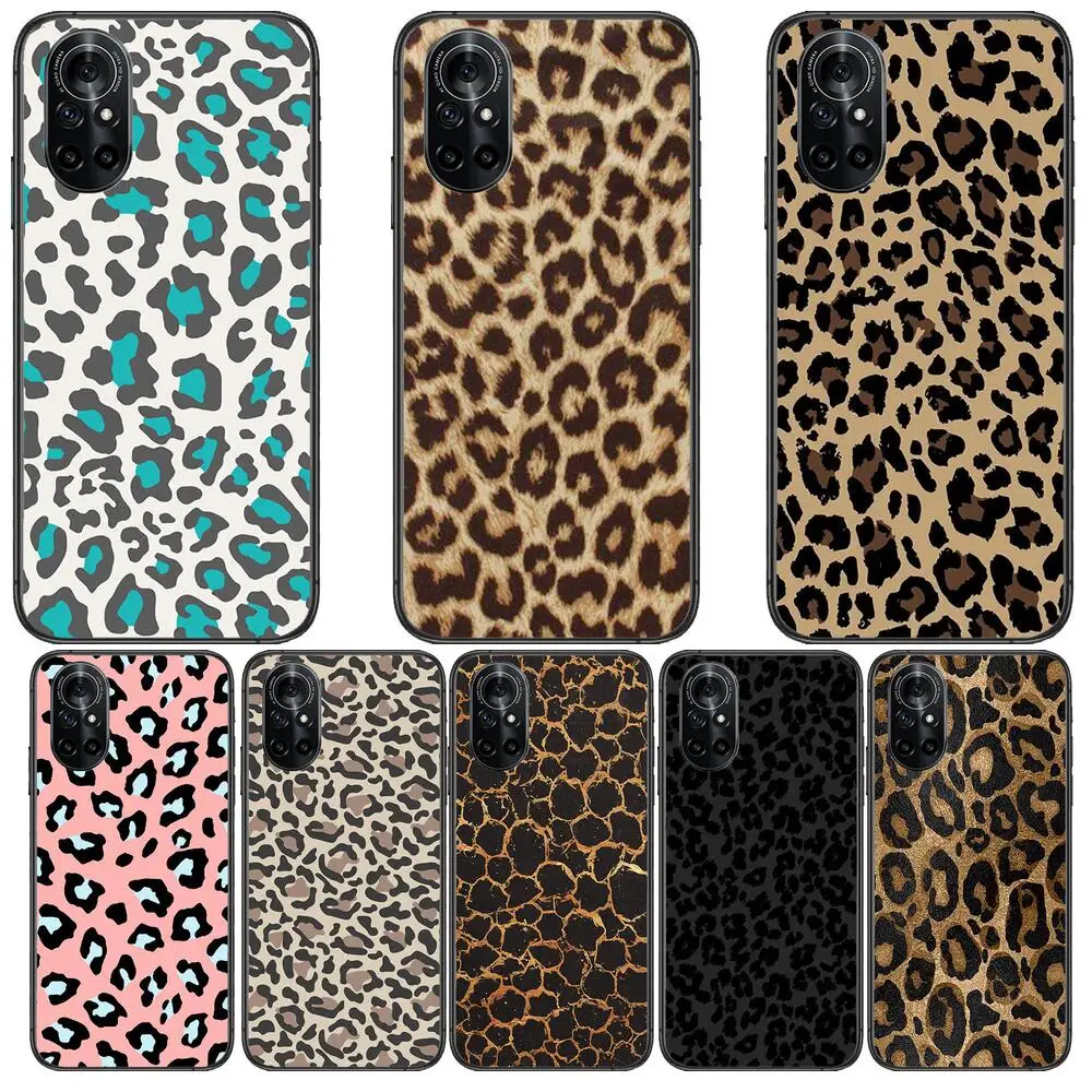 

Sexy Leopard Women Clear Phone Case For Huawei Honor 20 10 9 8A 7 5T X Pro Lite 5G Black Etui Coque Hoesjes Comic Fash design