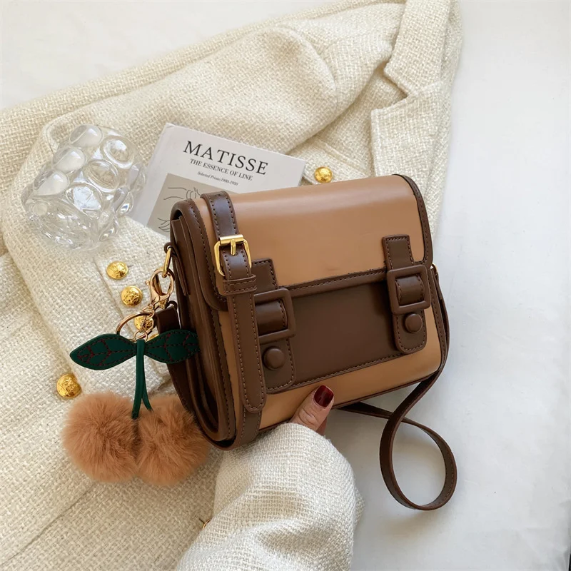 

Casual Convenient Version Versatile Splicing Color Single Shoulder Diagonal Women's Postman Bag