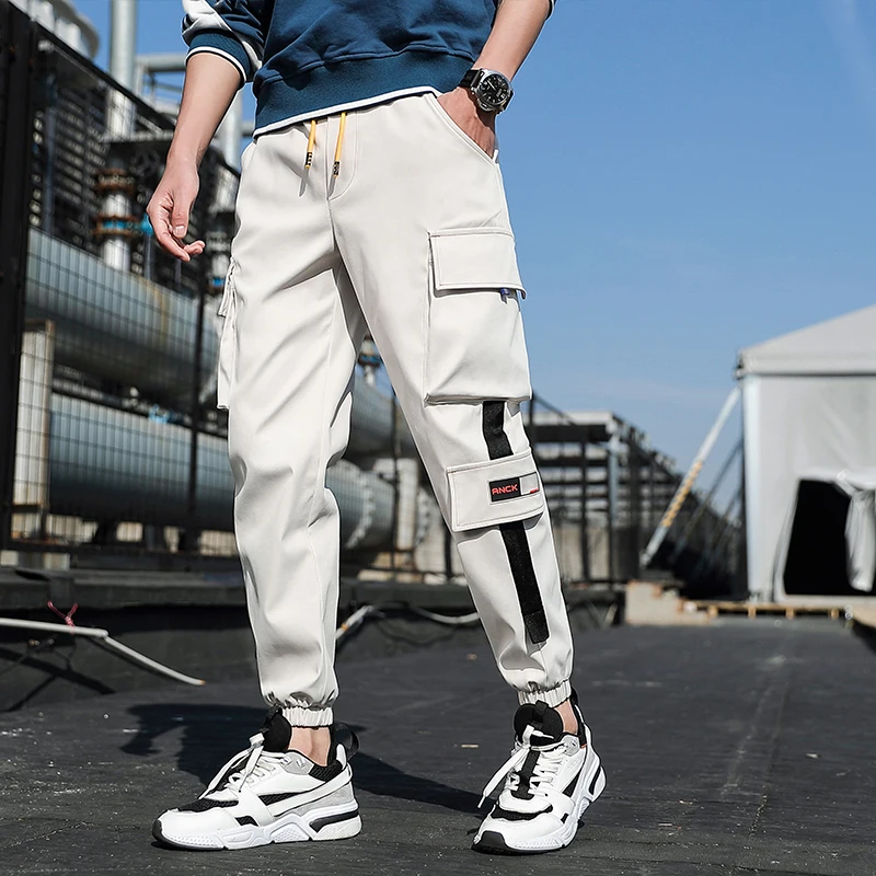 

2022 new men's four seasons casual pants men's 9 points pants outdoor loose overalls men's sports pants
