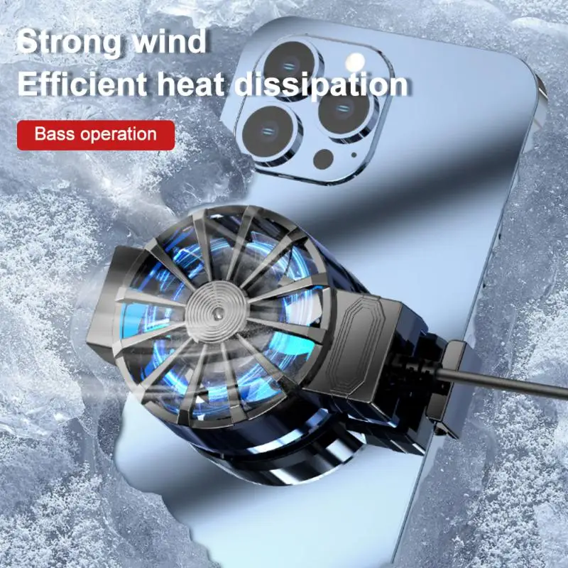 

Universal Game Cooler For 4-6.7 Inch Mobile Phones Cooling Fans Rechargeable Battery For Pubg Gaming Phone Cooling Fans Portable