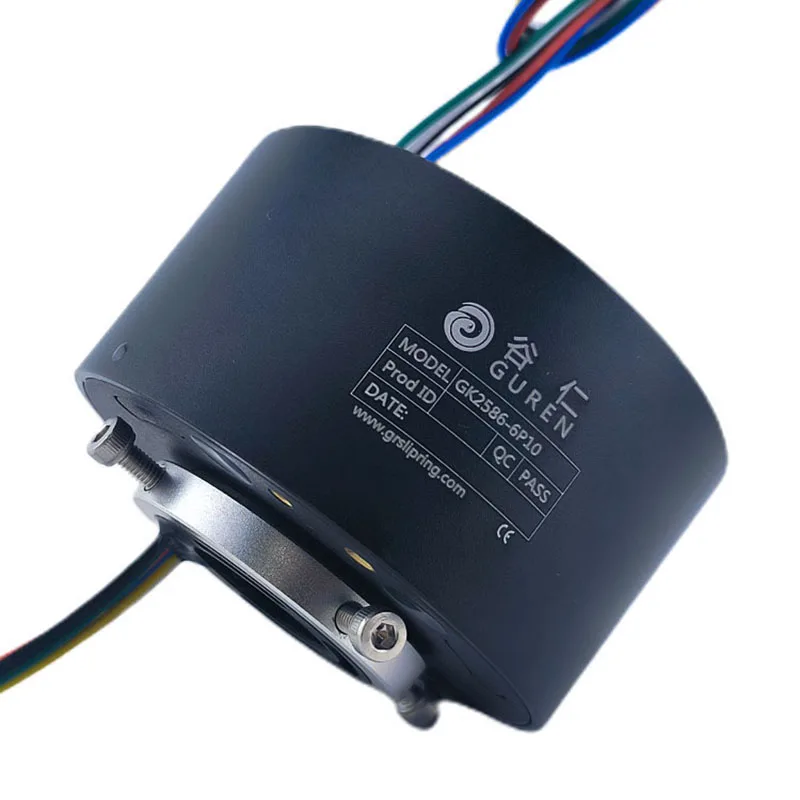 6-проводное проводящее кольцо поворот на 360 градусов коллектор скользящее полая