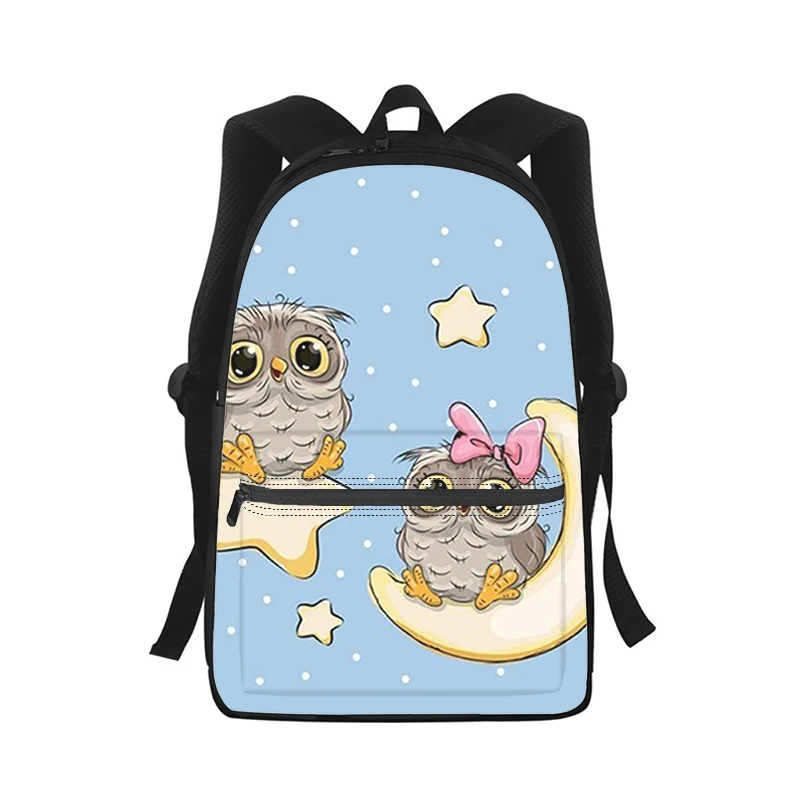 Cartoon animal owls Men Women Backpack 3D Print Fashion Student School Bag Laptop Backpack Kids Travel Shoulder Bag