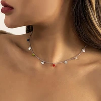 multicolor pendant necklace colorful rhinestonesstars tassel bohemian adjustable geometric necklace jewelry gifts