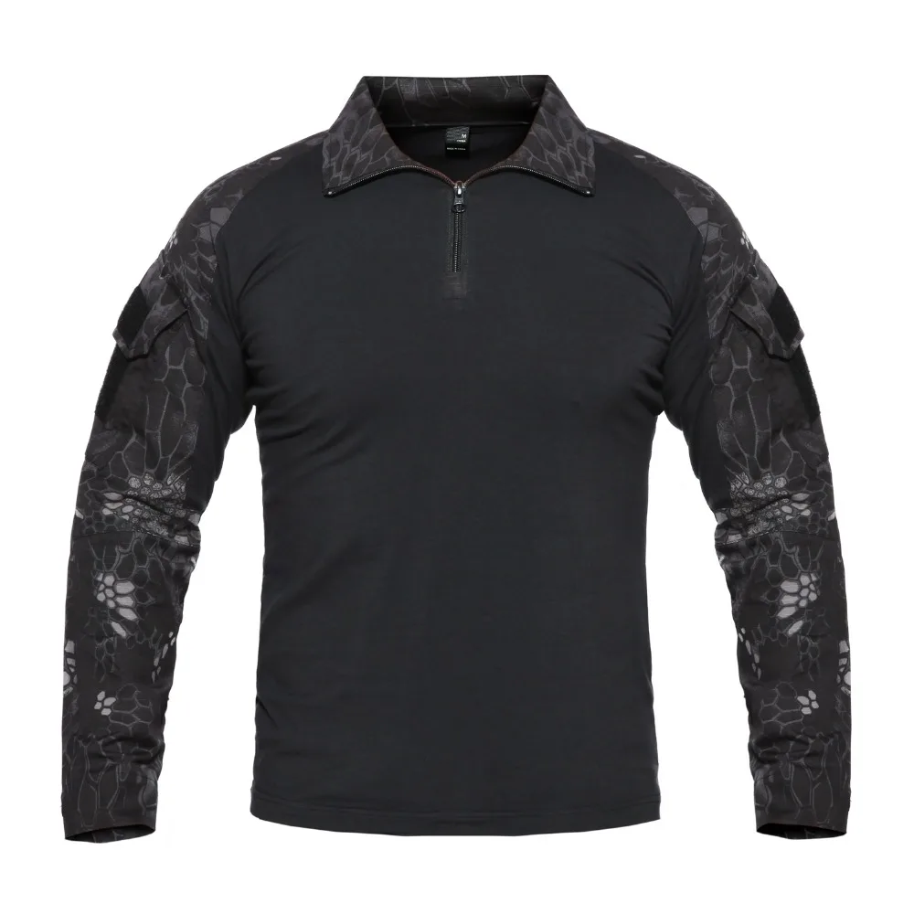 Tactical T shirt Soldiers Military Combat T-Shirt Long Sleeve Camouflage Shirts Paintball T Shirts