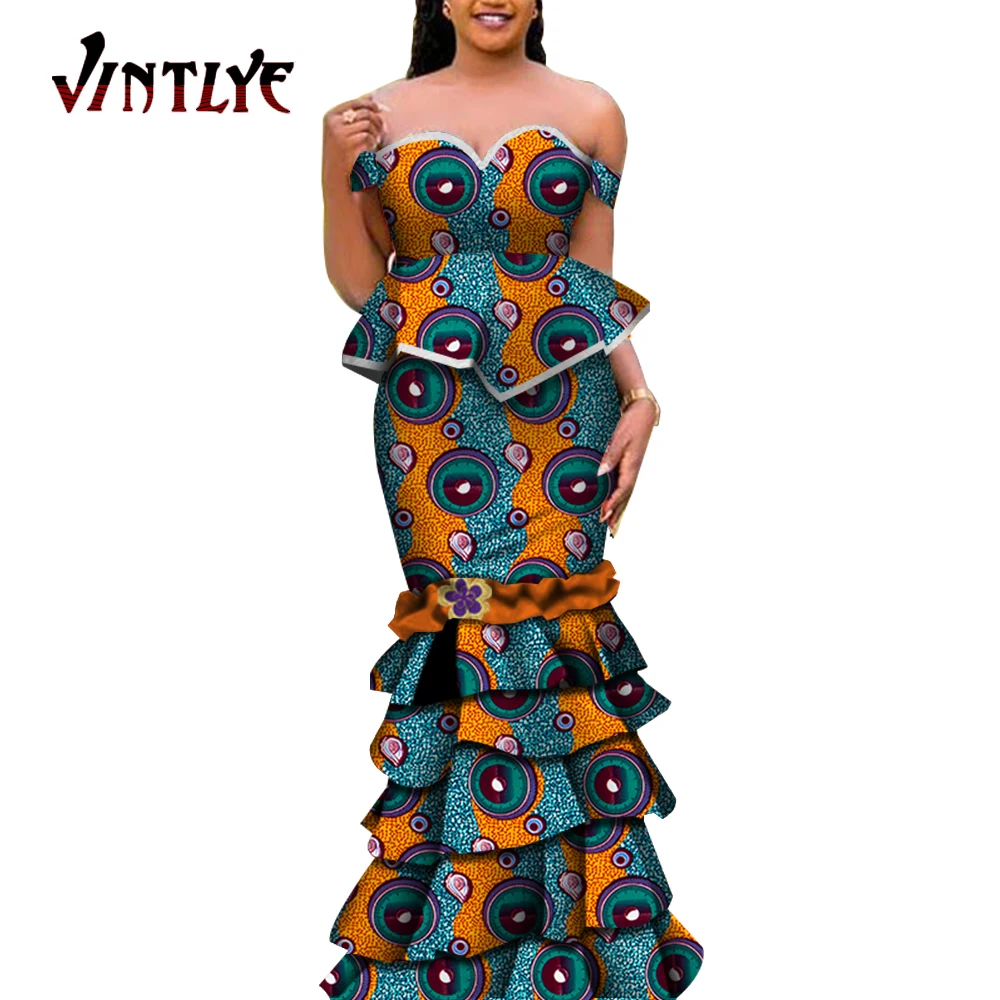 2 Pieces Set African Skirt and Top for Women Dashiki Party Evening Wedding Clothes African Women Clothes Abayas for Women WY5369