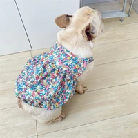 puppy clothes summer thin skirt cotton pumpkin skirt suspender skirt short body french bulldog pug dog outfits chic dog clothes
