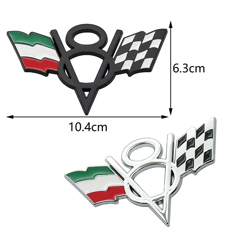 V8 Creative Logo 3D Metal Car Sticker Tailgate For Chevrolet Dodge Charge Durango Jeep Grand Cherokee Wagoneer Gladiator |