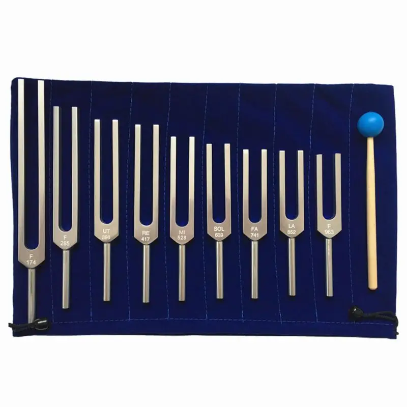

9 Pcs Tuning Fork with Hammer Carry Bag for DNA Healing,Relaxing Reliever Stress Drop Shipping