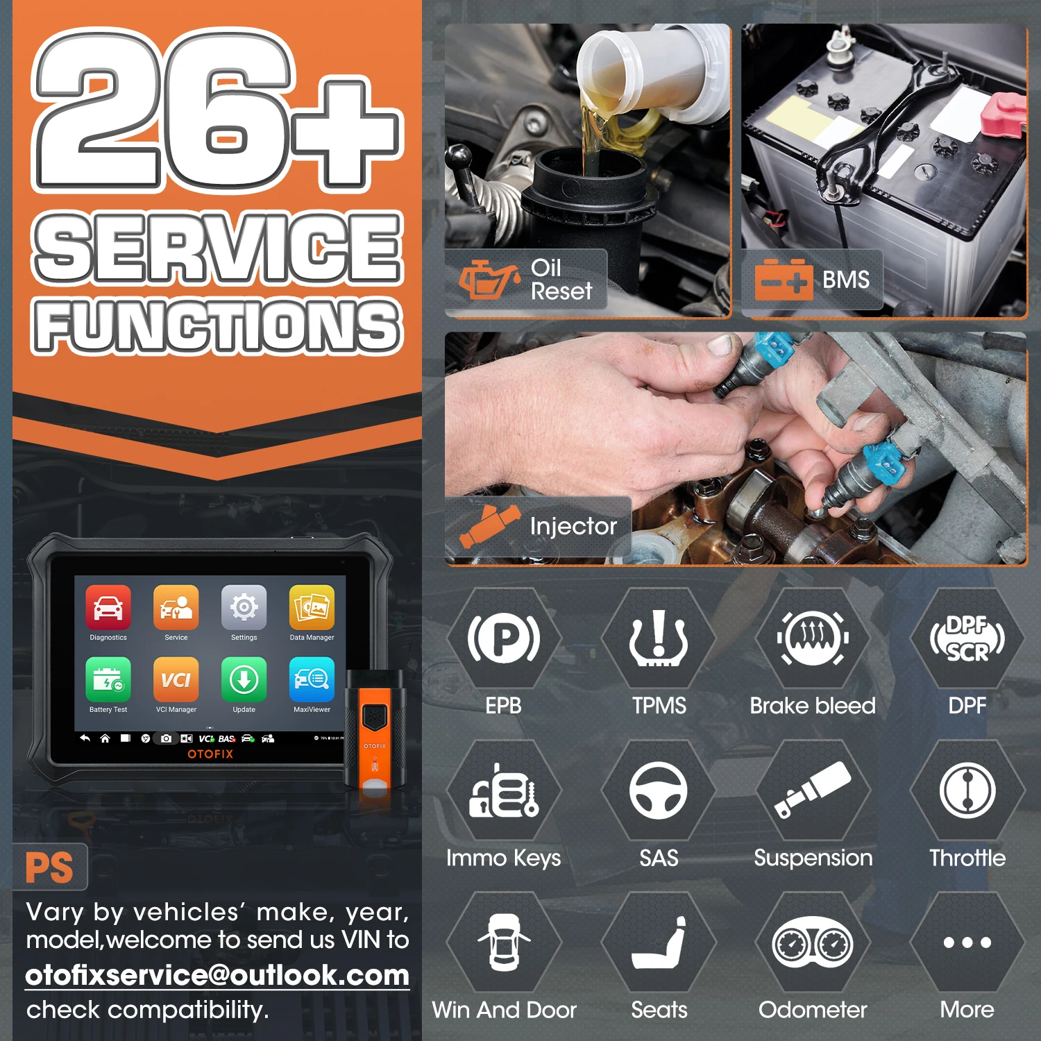 Autel OTOFIX D1 Lite OBD2 сканер автомобильный Bluetooth беспроводной диагностический