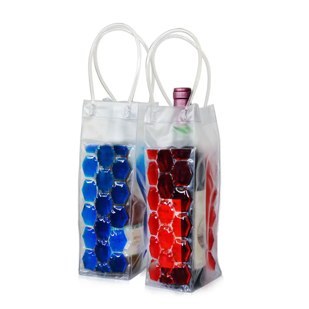 

2PCS Wine Bottle Freezer Bag PVC Portable Liquor Ice-cold Tool Rapid Chilling Cooler Ice Bag Beer Cooling Gel Holder Carrier New