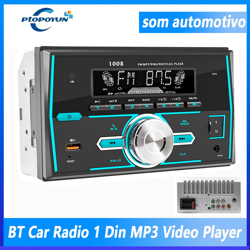 

Ptopoyun 2din Radio Automotive Car Bluetooth Autoradio Som Automotivo Multimedia MP3 Player FM Audio Stereo Receiver for Vehicle