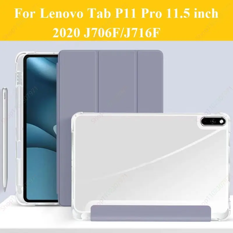 

Для Lenovo Tab P11 Pro TB-J706 умный чехол с держателем для карандашей флип-чехол для Lenovo Xiaoxin Pad Pro 11,5 TB-J716 J706 режим сна и пробуждения