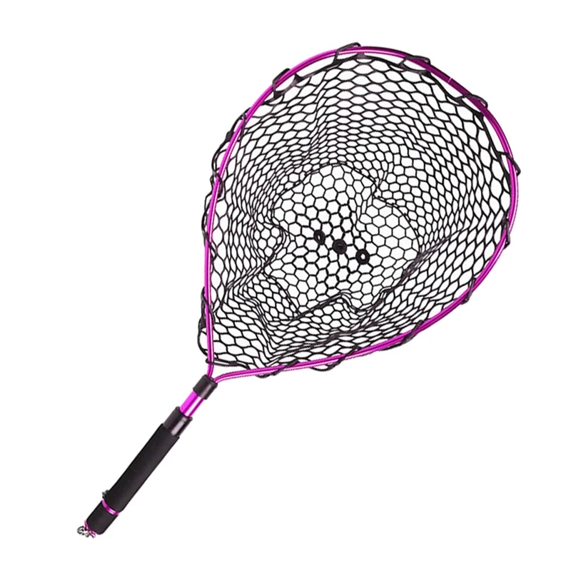 

Fly Fishing Net Folding Dip Net Outdoor Fishing Non-Slip Aluminum Alloy Pole Handle Large Catching Fish Mesh