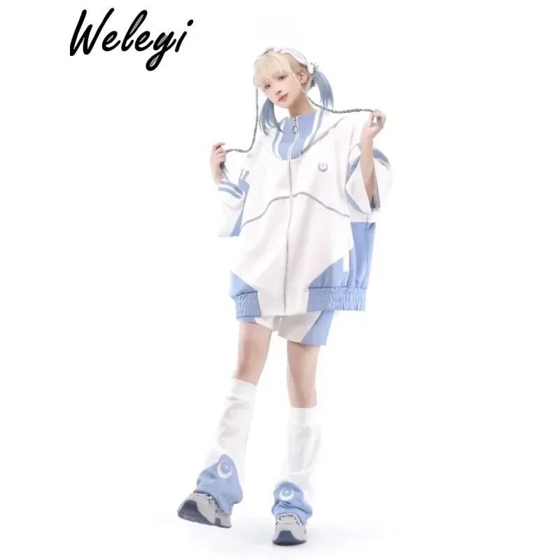 Милый японский модный костюм с шортами сезон весна-осень 2024 куртка марки Mine