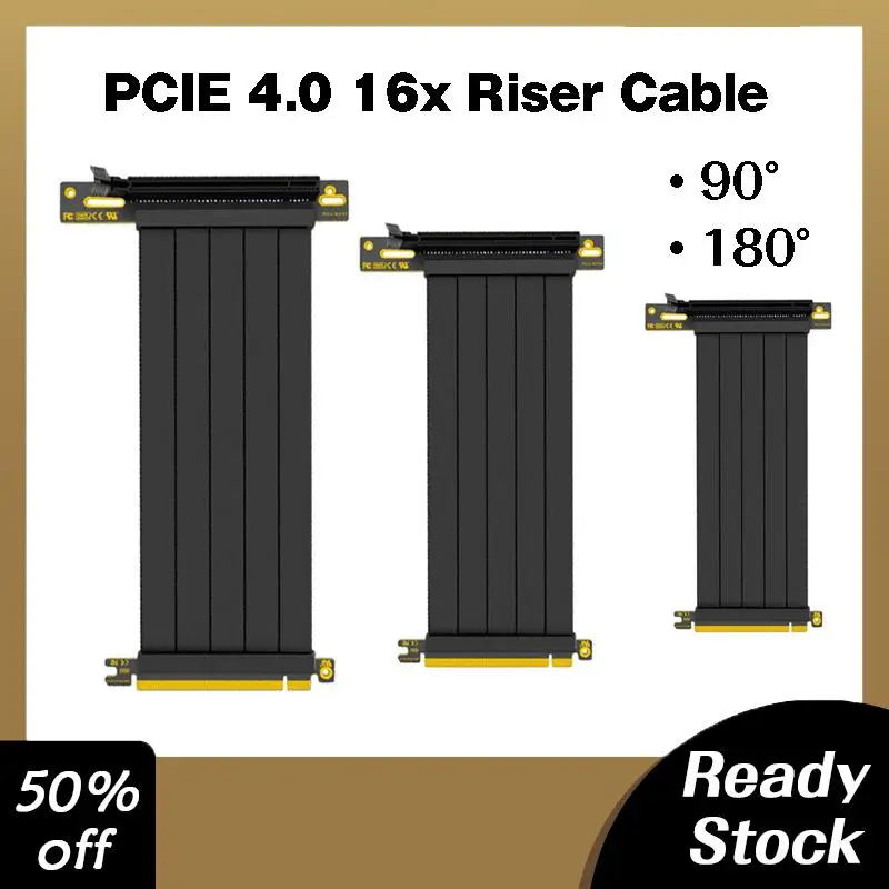 

. Full Speed PCIE 4.0 16x Riser Cable Graphics Card Extension Cable PCI Express Port GPU Expansion Card Riser Shielded Extender