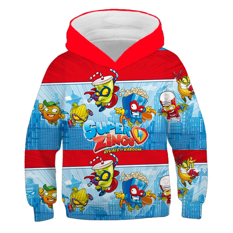 

Fall Winter Fashion Hoodies Kid Superzings Hoodie Harajuku Streetwear Kids Super Zings Hoodie Boys Girls Cartoon Kazoom Pullover