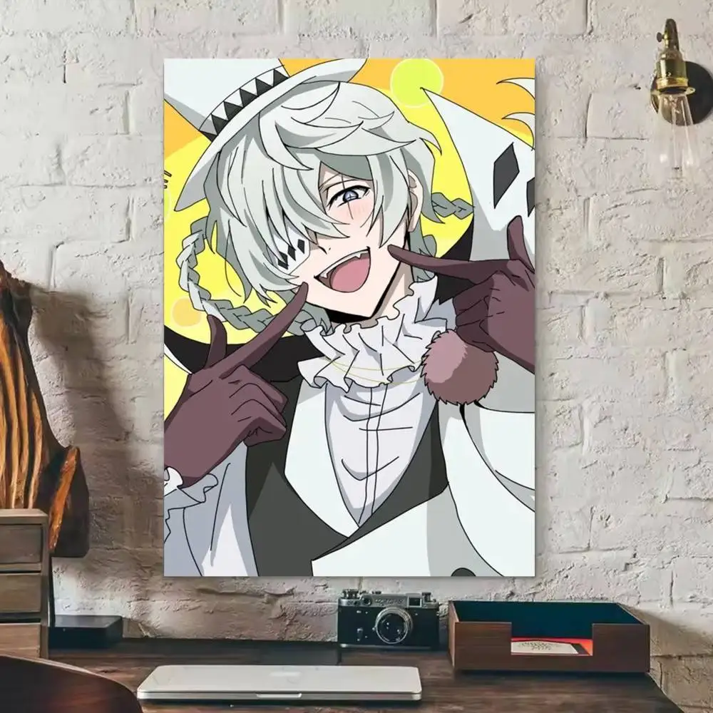 Фото Постер BSD Bungo Stray Dogs с Николаем Гоголем, водонепроницаемая HD-наклейка на стену, самоклеящаяся, с принтом №2