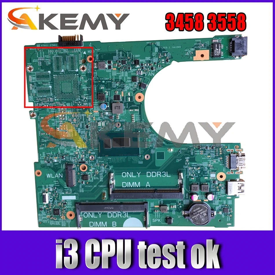 

PWB:1XVKN REV:A00 14216-1 для Dell Inspiron 3458 3558 Материнская плата ноутбука Φ 0CW4DH 0MNGP8 с процессором i3 100% полностью протестирована