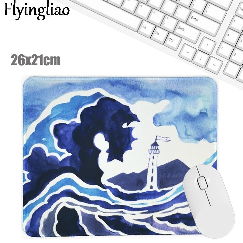 

Oil Painting Hokusai Waves Creative Office Keyboard Pad Kawaii Laptop Mouse Mat Anti Slip Desk Mats Custom Desk Pad Mouse